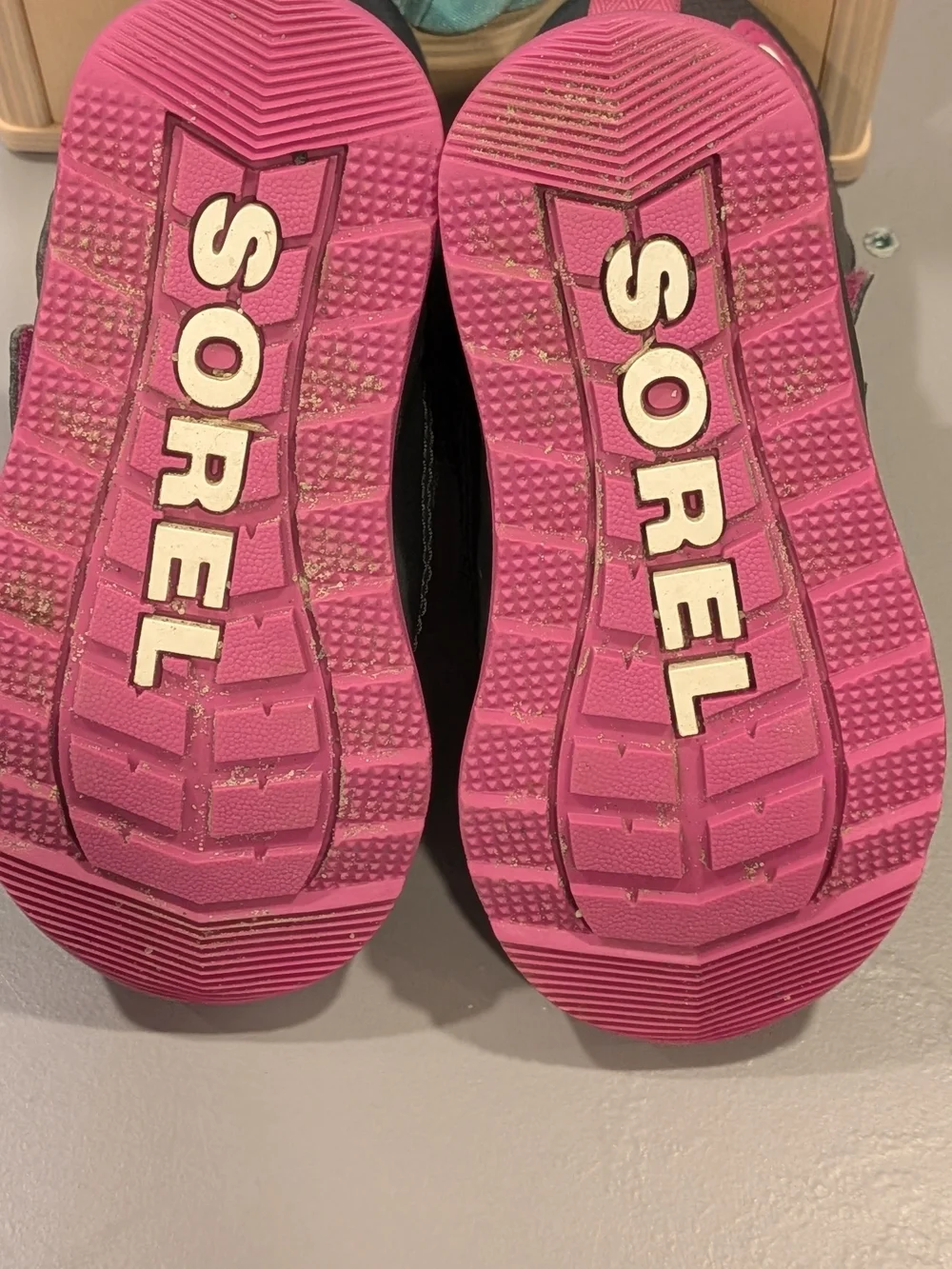 Sorel Kids Waterproof Gray and Pink Winter Boots Size 7